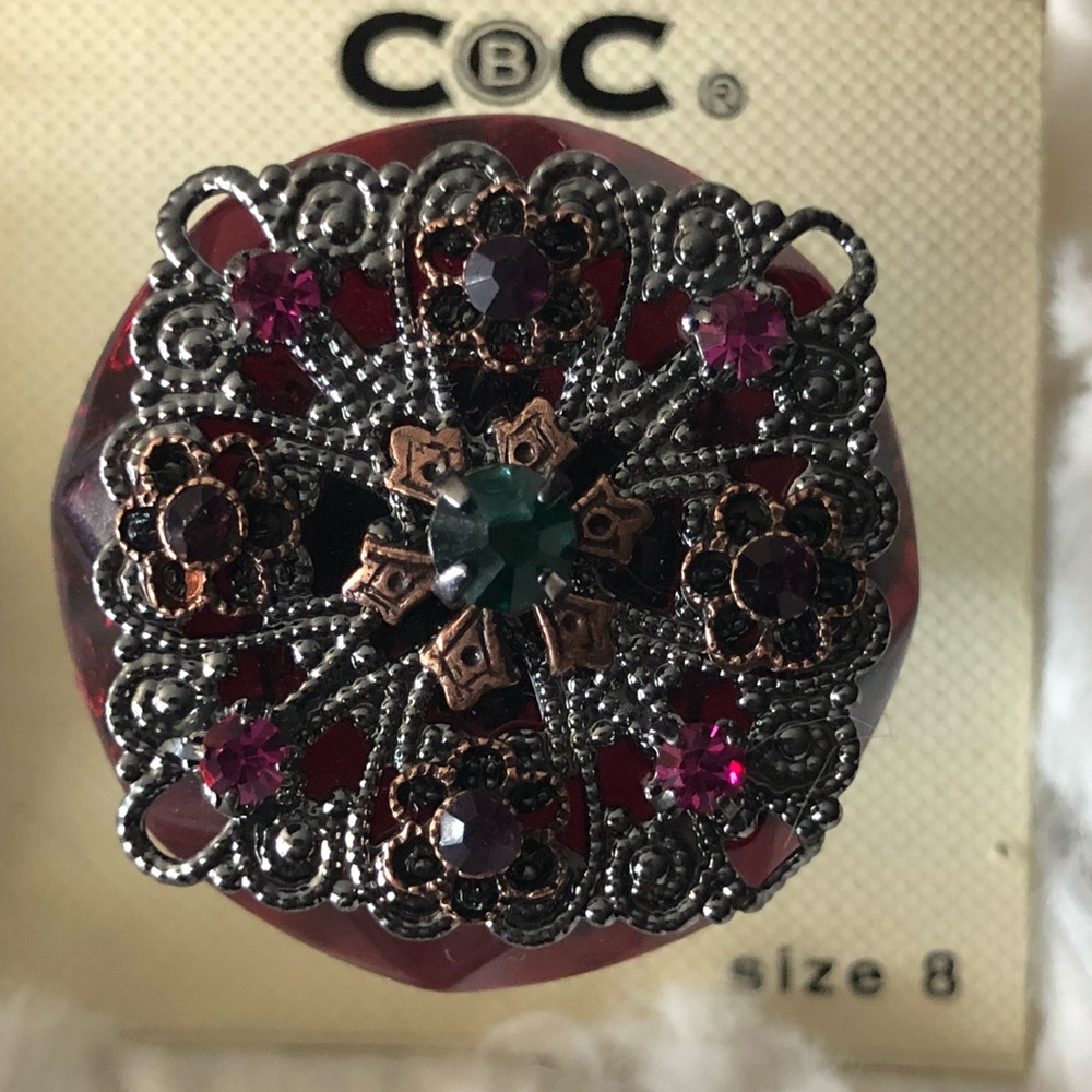 Beautiful CBC Goth Style Ring Size 8